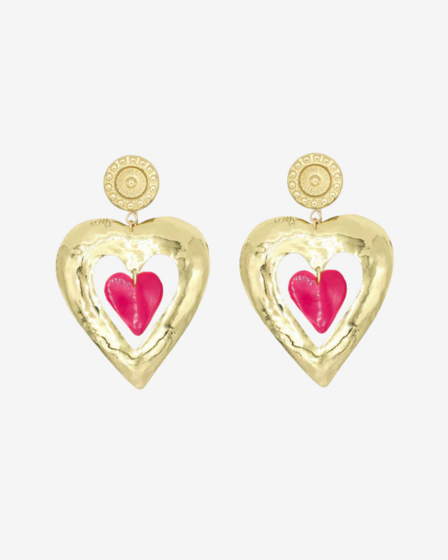 HEARTS NEON PINK