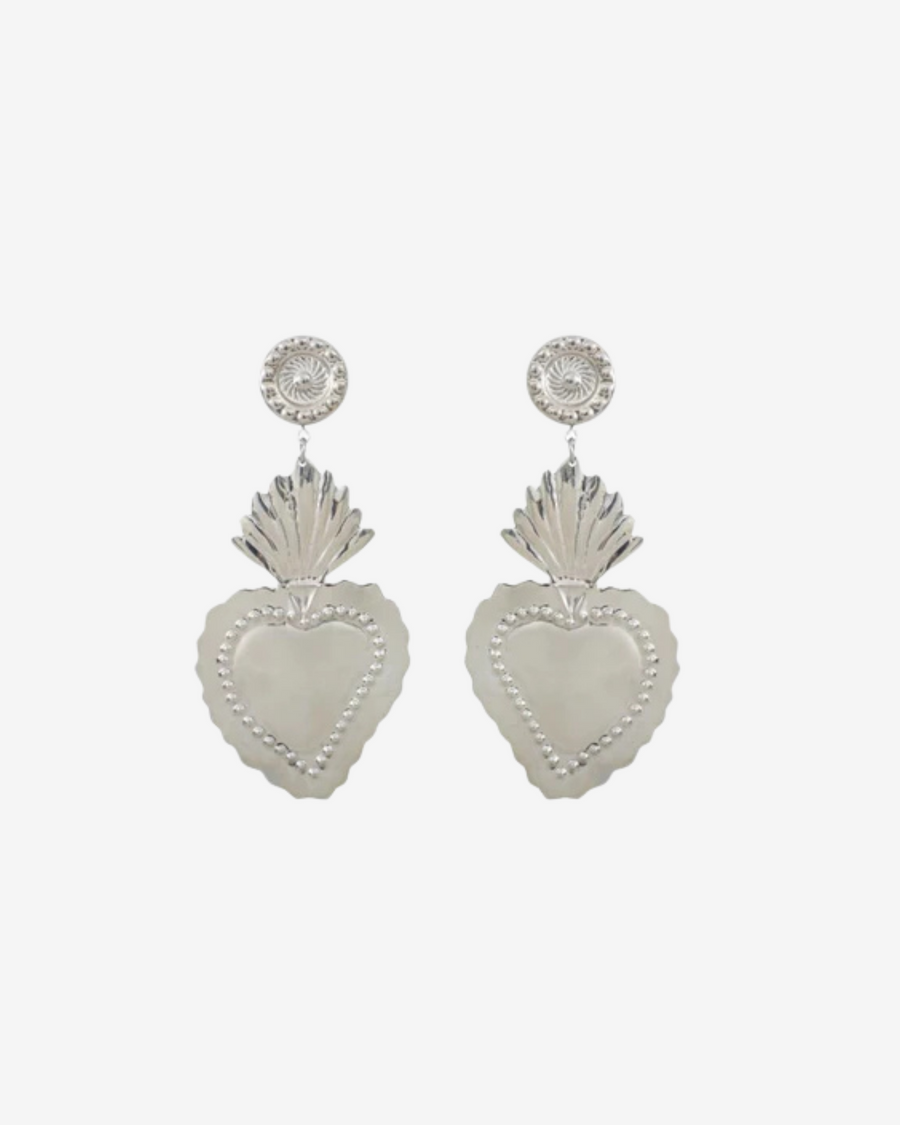 SILVER WAVY HEARTS