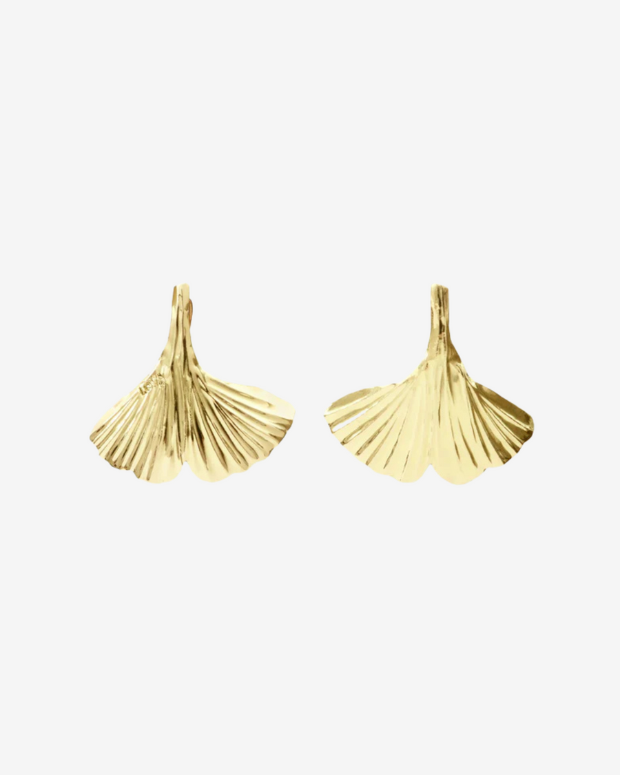 GINKO LEAF GOLD EARRINGS