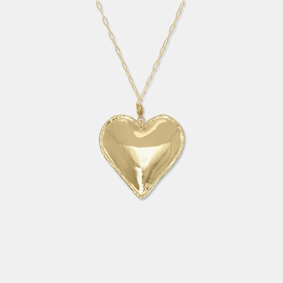GOLD FULL HEART NECKLACE