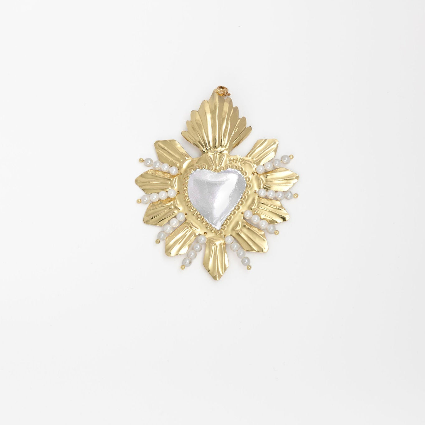 VENETIAN GOLD HEART WHITE NECKLACE