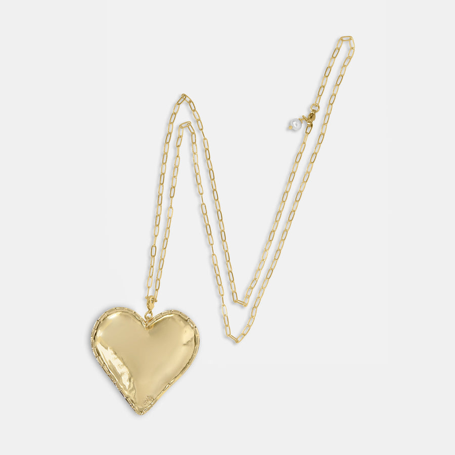 GOLD FULL HEART NECKLACE