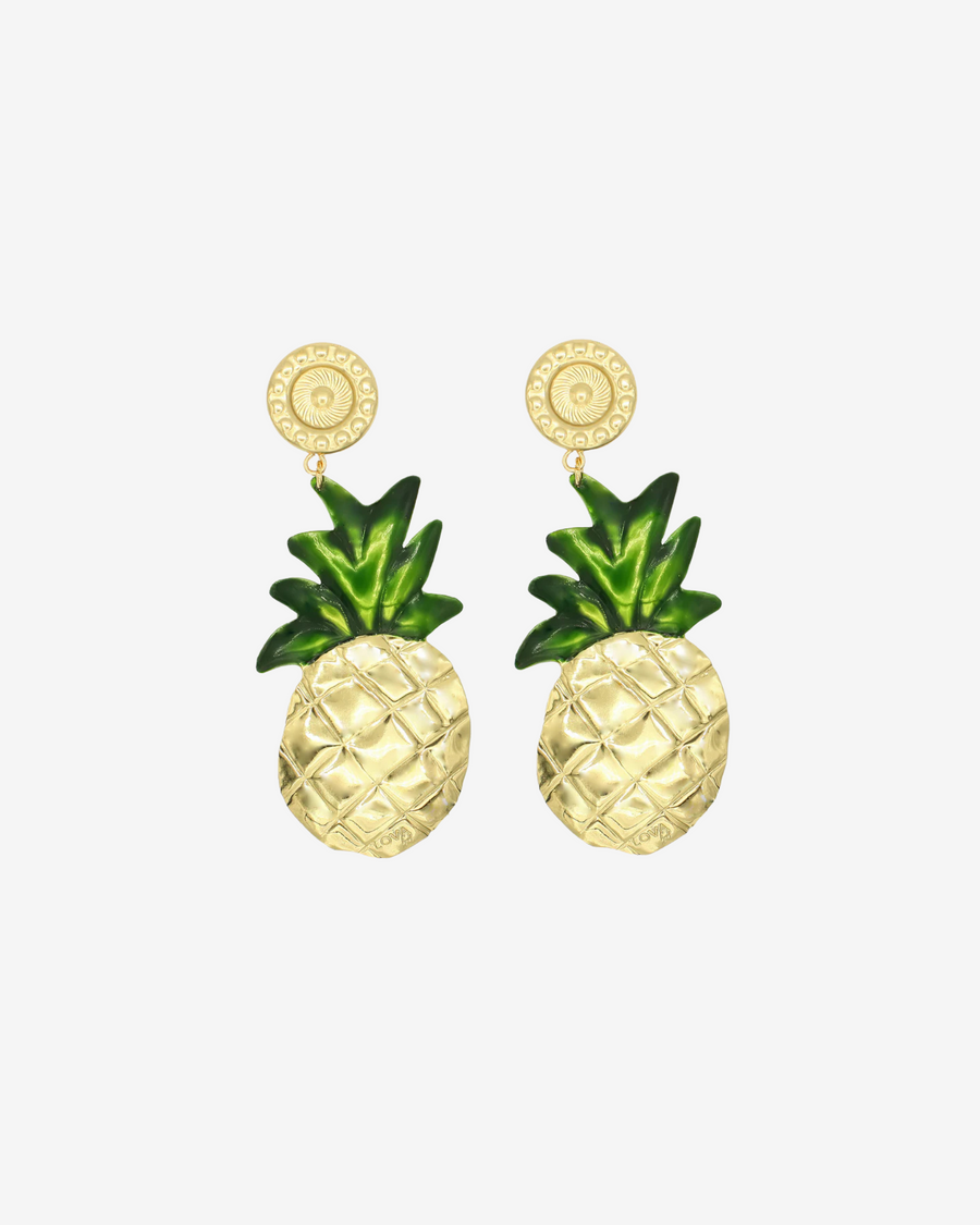 PINEAPPLE GOLD EARRINGS