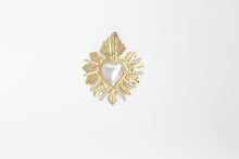 Load image into Gallery viewer, NECKLACE - VENETIAN GOLD HEART WHITE