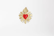 Load image into Gallery viewer, NECKLACE - VENETIAN GOLD HEART RED