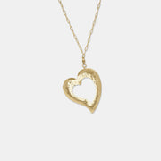 GOLD OPEN HEART NECKLACE