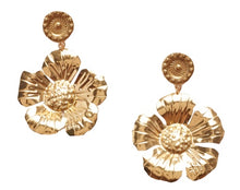 Load image into Gallery viewer, THE FLOWER GOLD EARRINGS LARGE Loveshackfancy Exclusive
