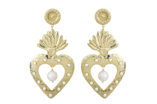 PEARL HEARTS  GOLD  PEARL