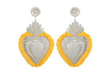 Load image into Gallery viewer, THE HEARTS  SILVER  YELLOW  FRINGE